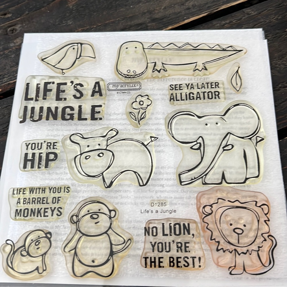 Close to my heart my acrylix stamp set-Life’s a Jungle